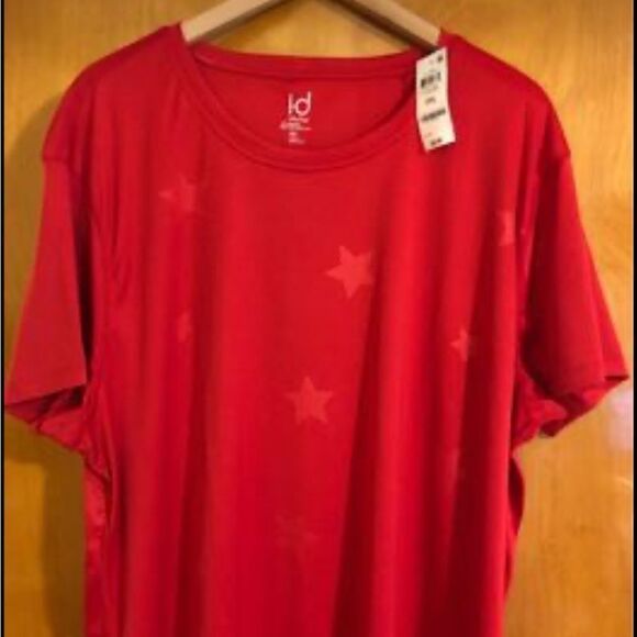 Idealogy Tshirt Mens 3XL Red Stars Sweat Wick - Picture 1 of 3